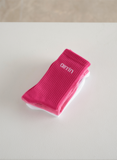 Pink aim'n Logo Socks 3-pack