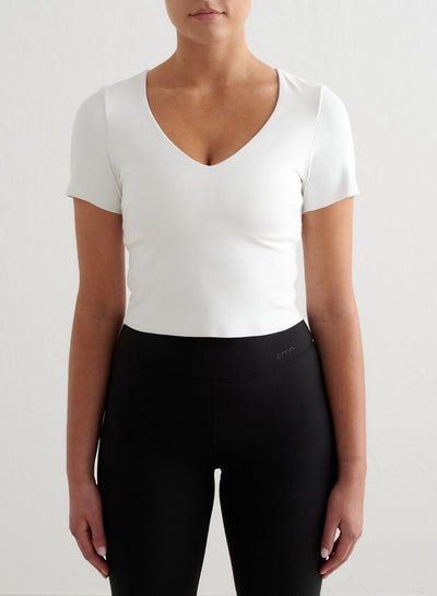 White Sense Short Sleeve Bralette
