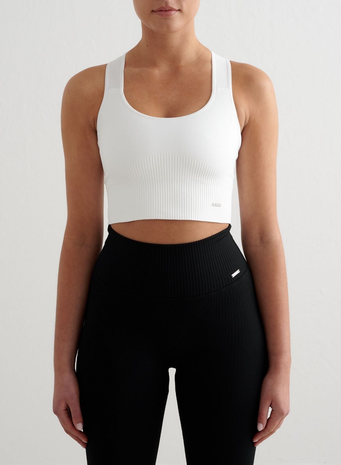 White High Support Ribbed Bra – aim'n