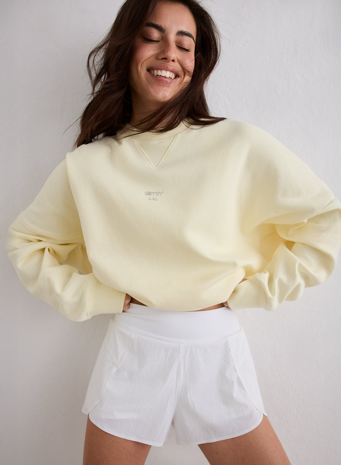 Lemon White Le Run Running Sweatshirt – aim'n