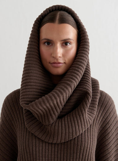 Macchiato Rib Knit Tube Scarf